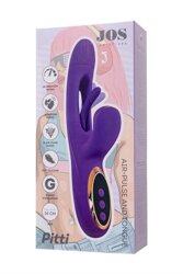 Vibrator with vacuum stimulation and JOS Pitti tongue, silicone, purple, 24 cm