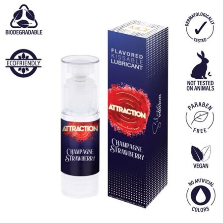 *LUBRICANT ATTRACTION CHAMPAGNE STRAWBERRY 50 ML