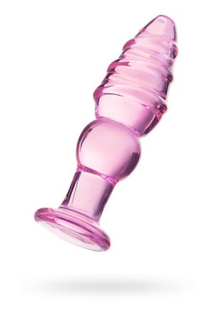 Anal plug Sexus Glass, glass, pink, 13.5 cm, O 4 cm