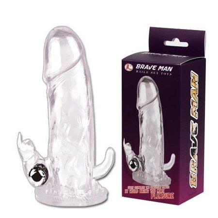 Brave Men Penis sleeve, Bullet vibrator,Crystal