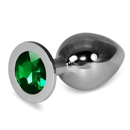 Large Silver Plug Green