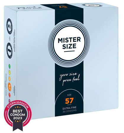 Mister Size 57mm pack of 36