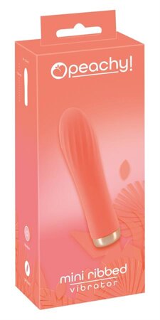 Peachy Mini Ribbed Vibrator