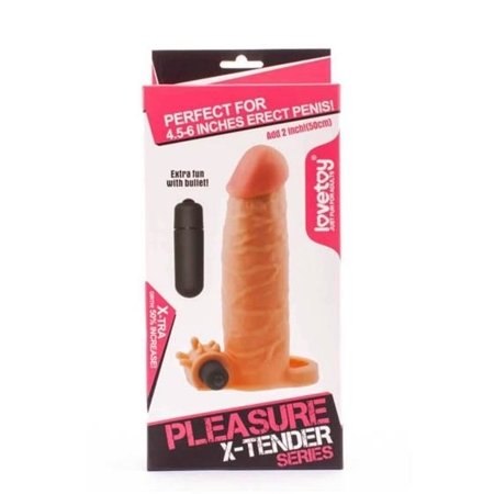 Pleasure Extender Sleeve Vibro Flesh