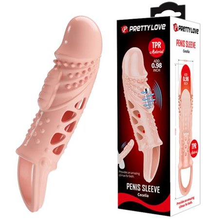 Pretty Love Cecelia Vibro Penis Sleeve Flesh