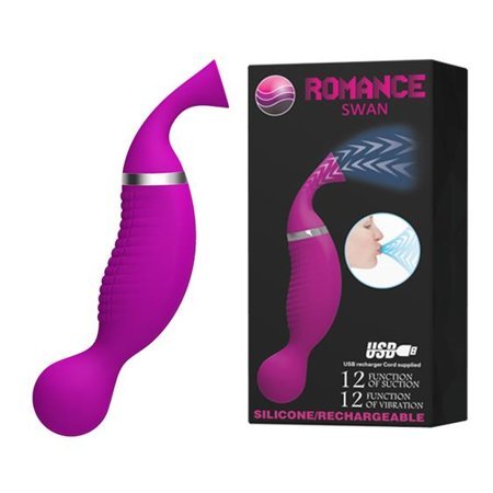 Romance Swan Sucking Vibrator Purple