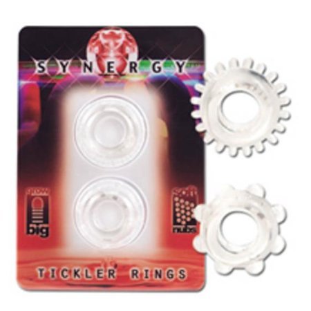 Synergy Tickler Rings Set Of 2 Rings Clear