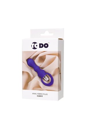 ToDo by Toyfa Anal plug Curvy, silicone, purple, 14 cm, O 3.2 cm