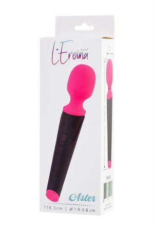 Vibrator L'EROINA, with clitoral stimulation, silicone, pink, 18 cm